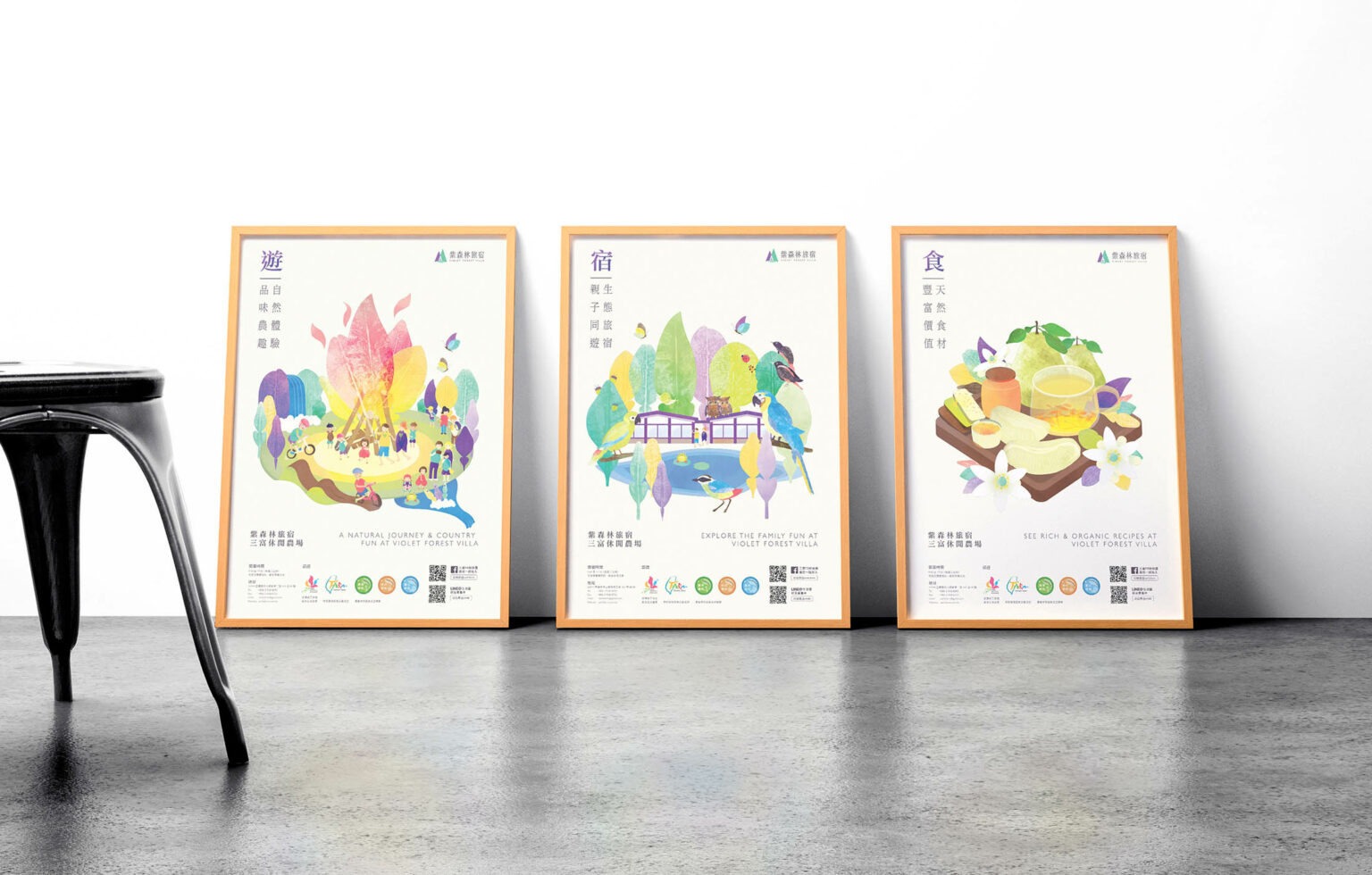 Violet Forest Villa - Brand & Key Visual (Poster)