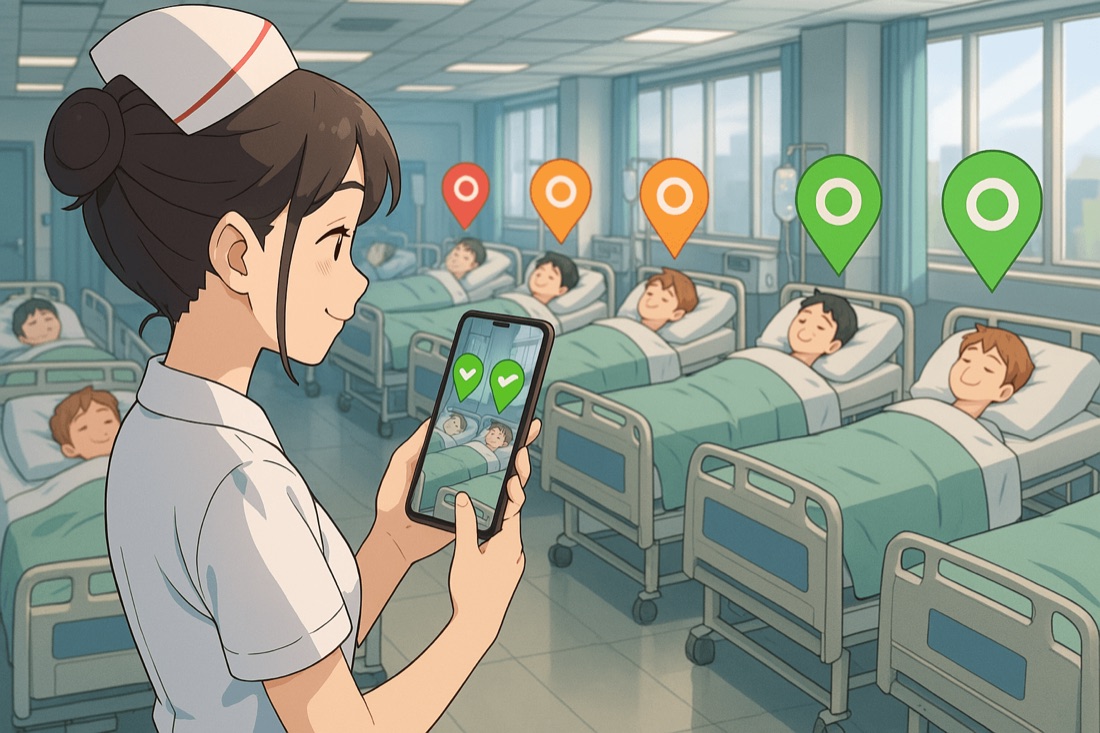 Case: hospital nursing care — smart patient monitoring (AR bed status)