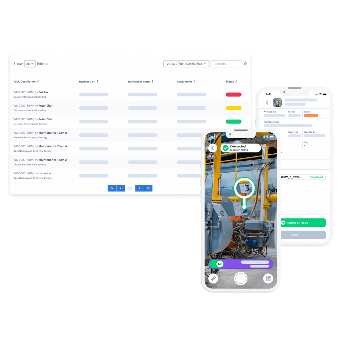 Case: New Town Plaza — work order management interface